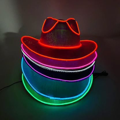 Glowing Neon Cowboy Hat